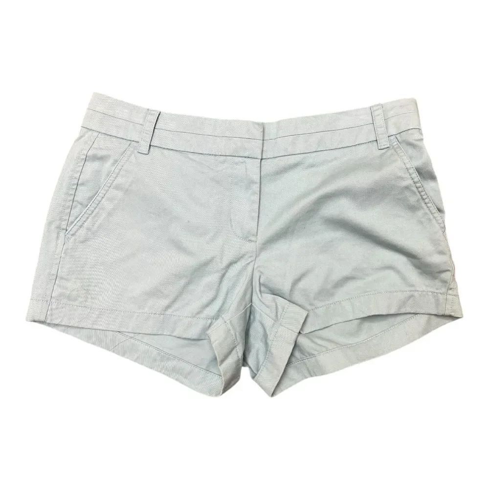 J. Crew Black Label Chino Shorts Sea foam Green Sz 6 Classic Preppy Polished